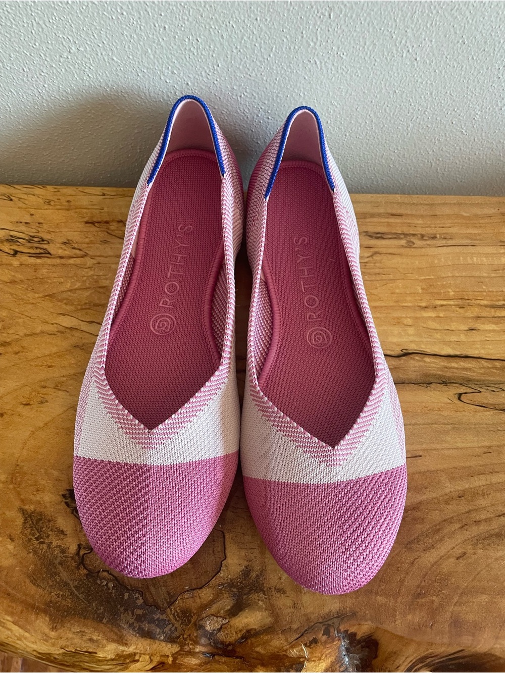 Rothy's limited edition pink cap-toe design ballet flats. - Picture 3 of 7